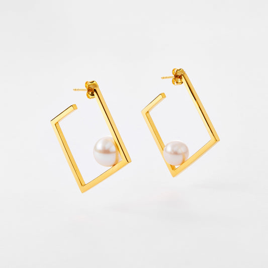 Quadratische Oversized-Creolen