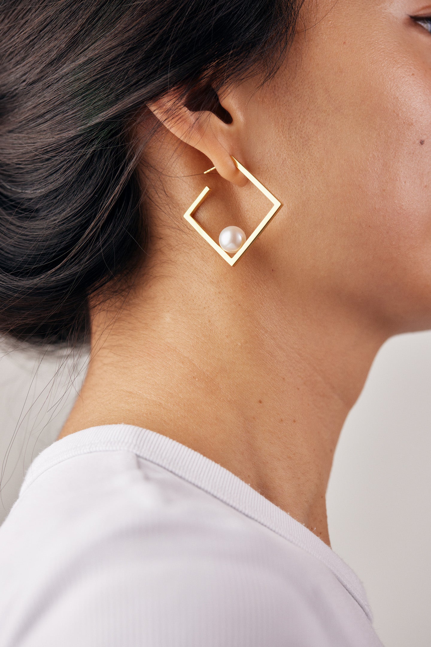 Quadratische Oversized-Creolen